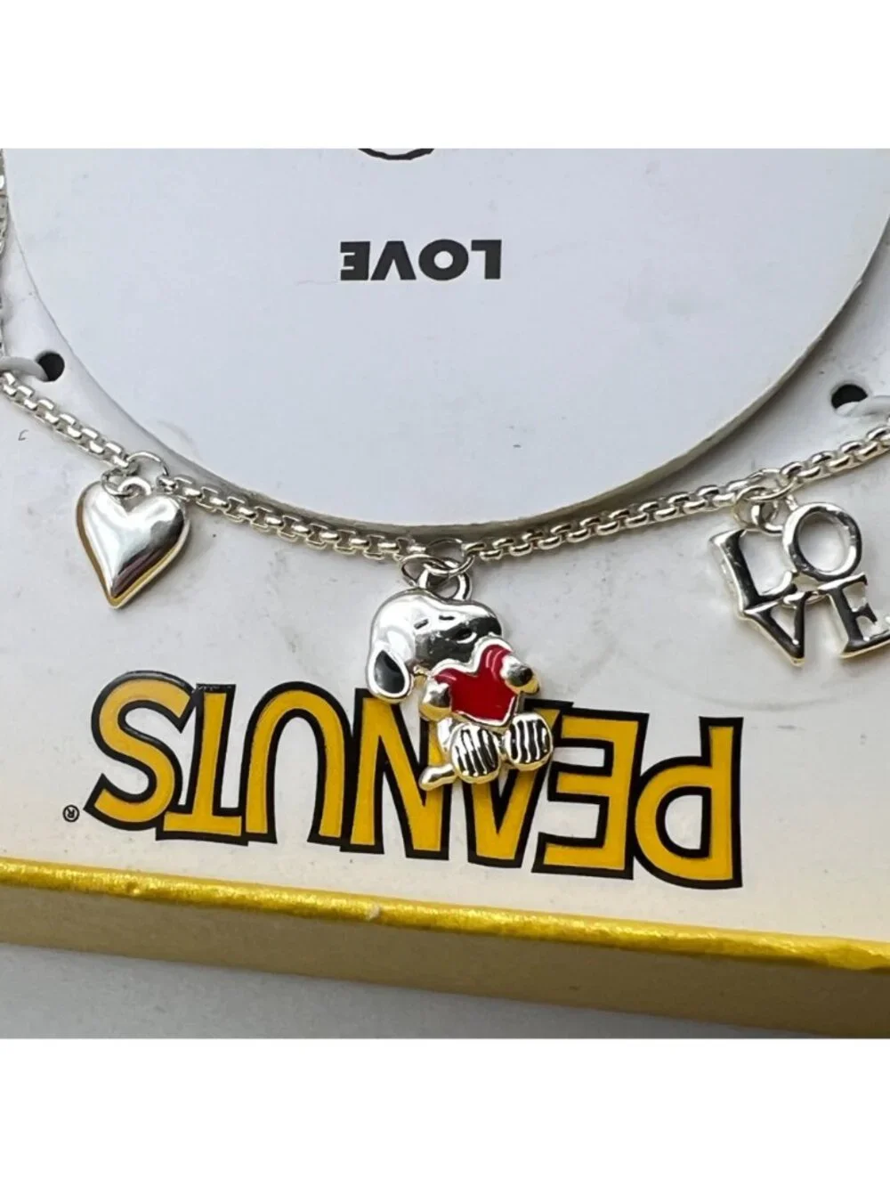 Peanuts Snoopy Love Adjustable Charm Bracelet LA Rocks New Gift Box NIB 2025 - Picture 7 of 11